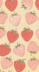 Strawberry fruit pattern food healthy background