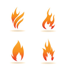 Set Icon Flames full color