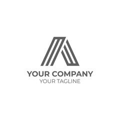 Modern, stylized A logo with three parallel lines forming the letter.  Simple and clean design