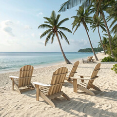 Fototapeta premium PNG Beach chair chairs beach relaxation.