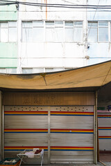 A traditional market building in South Korea, featuring a lively atmosphere and showcasing local culture and products.