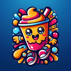 happy clown with balloons
