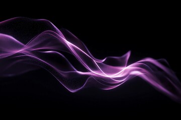 Dreamlike Waves Flow Gracefully in a Purple-Lilac Symphony of Color and Light Generative AI