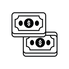 Dollar icon vector stock illustration