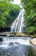 Obraz premium waterfall in the forest
