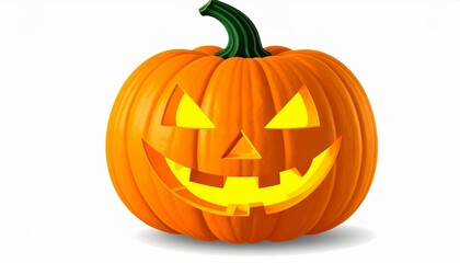 Fototapeta premium Halloween Pumpkin On White background