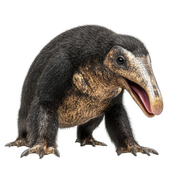 A curious and furry Placerias hesternus a Late Triassic herbivore on transparent background