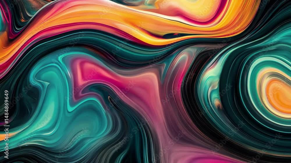 Poster colorful abstract background with dynamic swirling patterns creating an energetic visual experience,