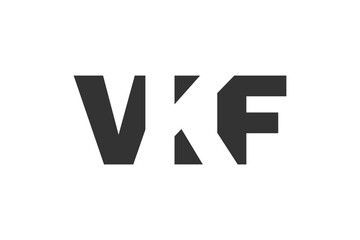 VKF logo design. Initial letter V K F bold font style for tech startups, consulting, corporate branding. Creative company name, headlines typography identity, trendy logotype.