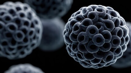 Multiple Virus Cells in 3D Background is a premium-quality stock image ideal for use in lifestyle blogs, health content, promotional campaigns, and editorial publications.