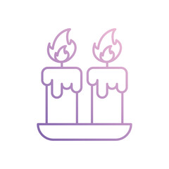 Candle icon vector stock illustration