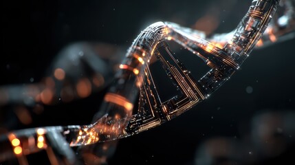 Detailed DNA Spiral in Tech Light Visual Style is a premium-quality stock image ideal for use in lifestyle blogs, health content, promotional campaigns, and editorial publications.