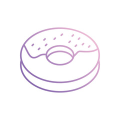 Doughnut icon vector stock illustration