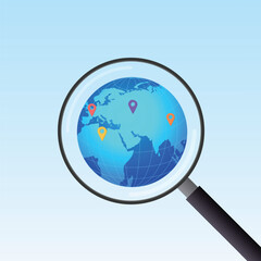 Global search location concept illustration design 