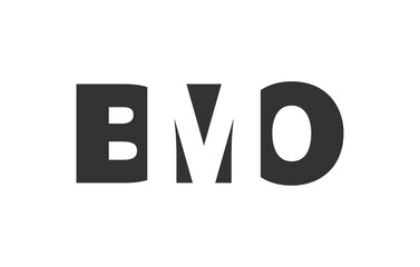 BMO logo design. Initial letter B M O bold font style for tech startups, consulting, corporate branding. Creative company name, headlines typography identity, trendy logotype.