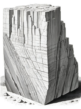 Nummulite Limestone, vintage illustration.