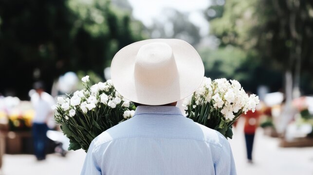 Festive celebration of Mothers Day in Mexico with families enjoying music, dance, and floral stands