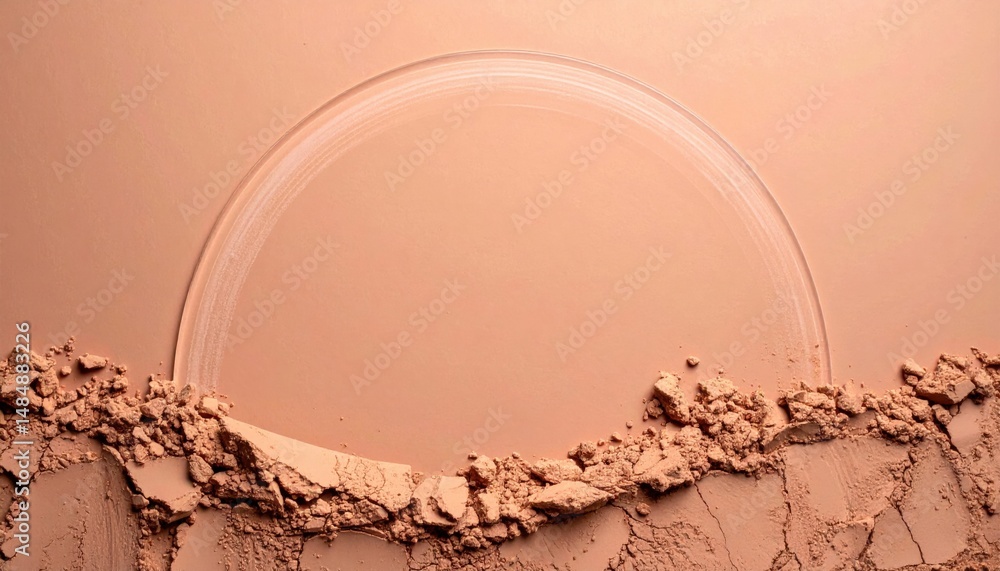 Poster creating a smooth texture with makeup products studio setting still life minimalist background artis