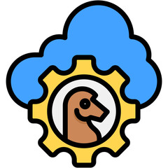 Deployment Strategy Colour Icon Vector Illustration