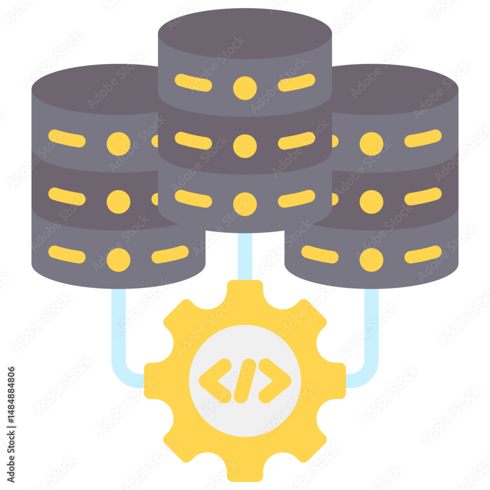 Aufkleber infrastructure as code fill icon vector illusrtation