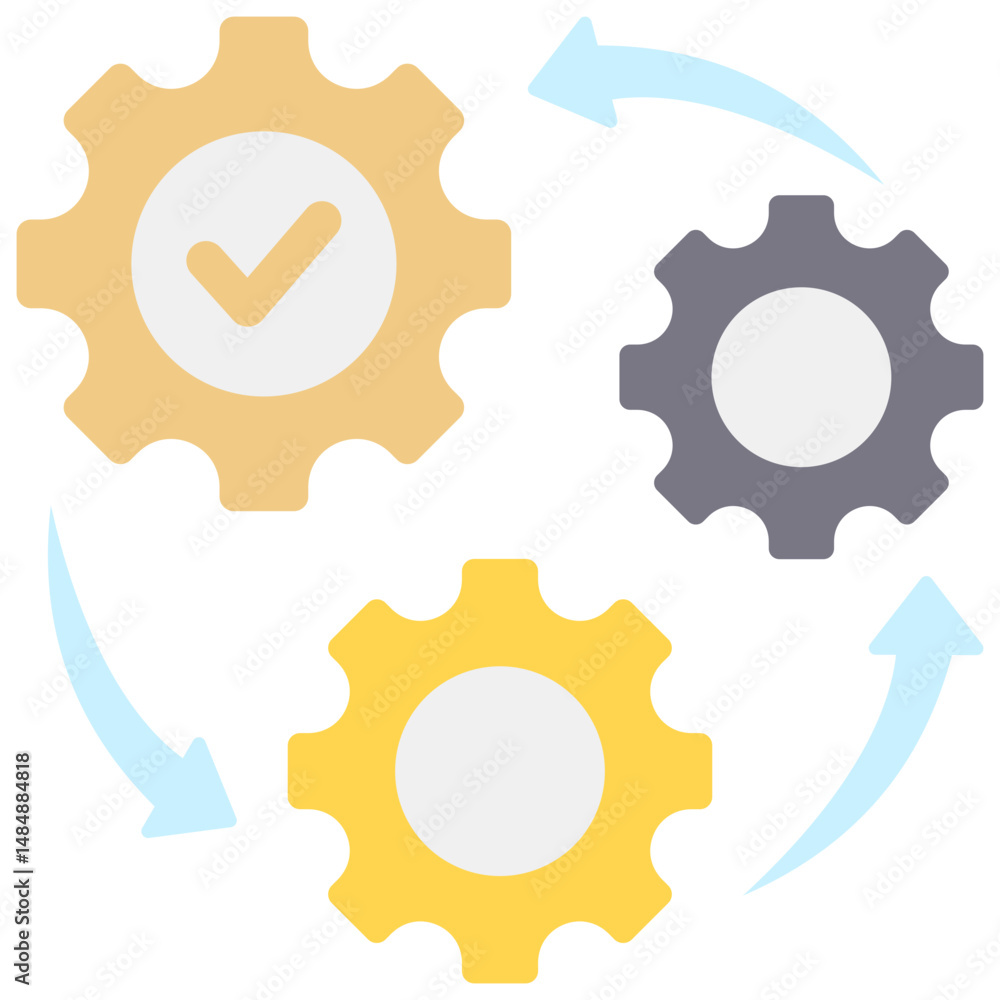 Poster automated testing fill icon vector illusrtation