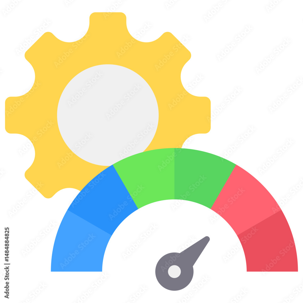 Poster performance optimization fill icon vector illusrtation