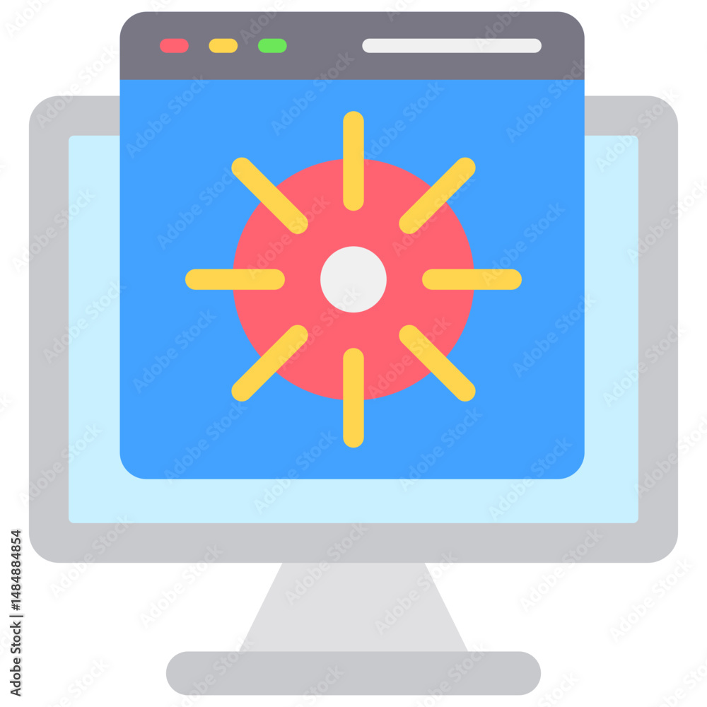 Poster kubernetes fill icon vector illusrtation