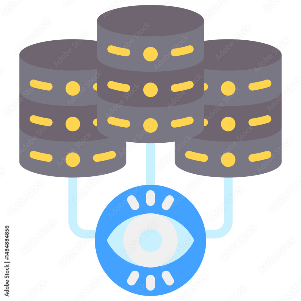 Poster infrastructure monitoring fill icon vector illusrtation