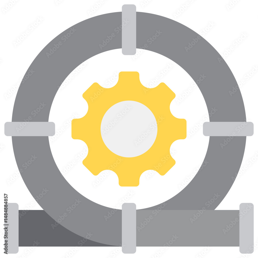 Poster deployment pipeline fill icon vector illusrtation