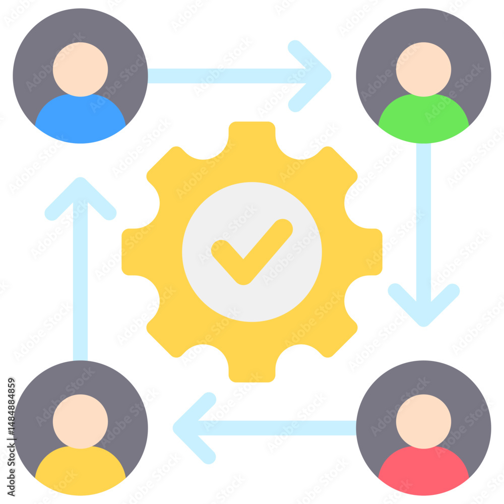Poster pipeline automation fill icon vector illusrtation