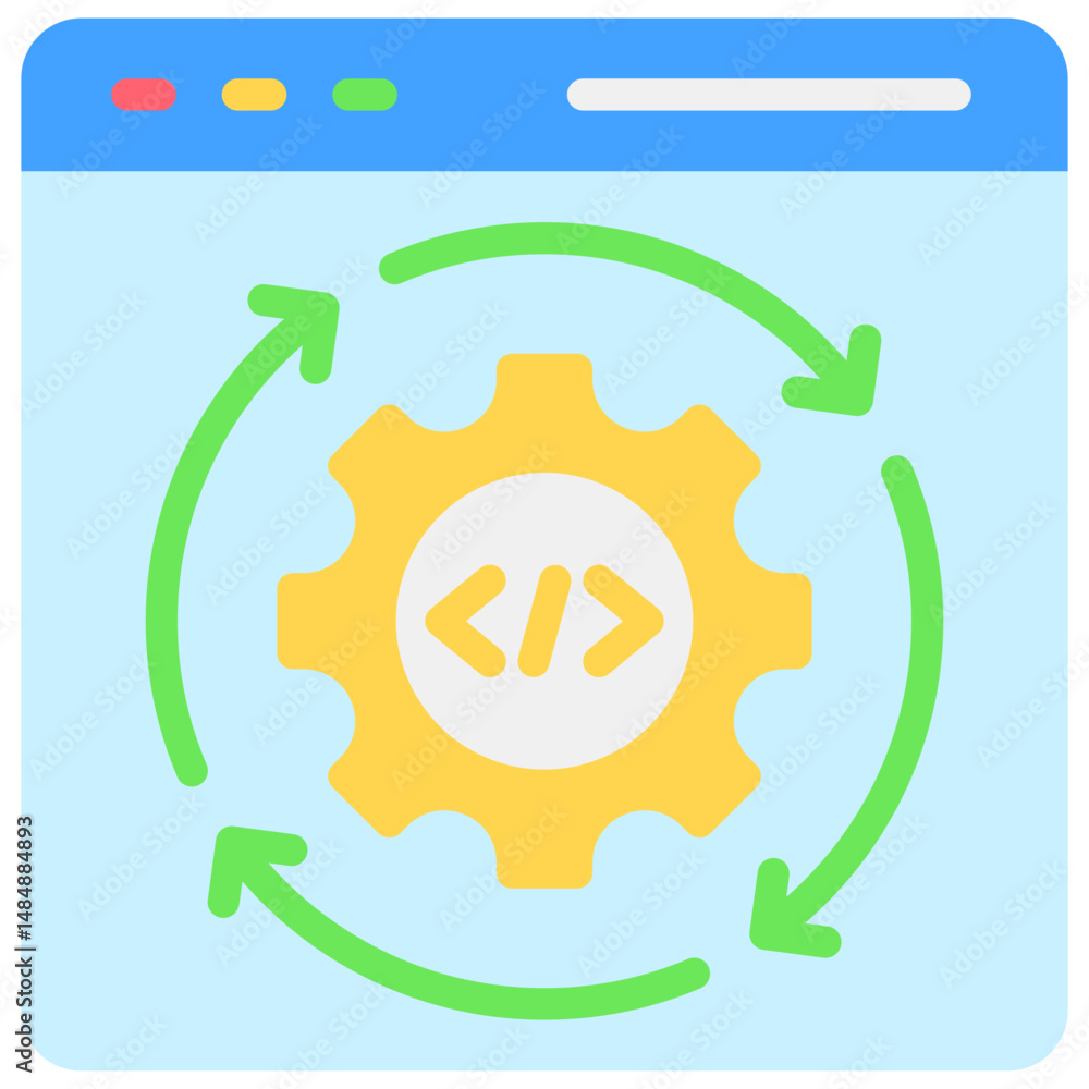 Poster automated configuration fill icon vector illusrtation