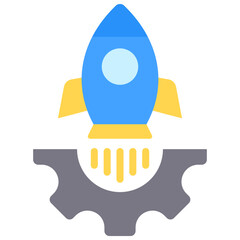 Release Management Fill Icon Vector Illusrtation