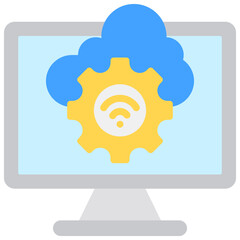 Serverless Architecture Fill Icon Vector Illusrtation