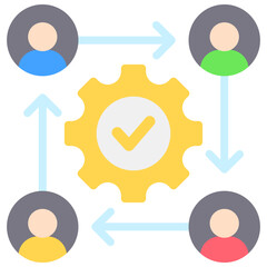 Pipeline Automation Fill Icon Vector Illusrtation