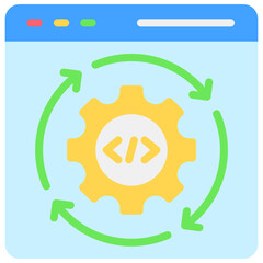 Automated Configuration Fill Icon Vector Illusrtation