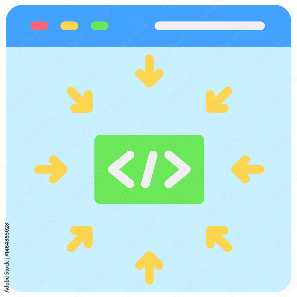 Poster git integration fill icon vector illusrtation