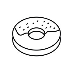 Doughnut icon vector stock illustration