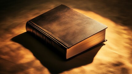 "A blank hardcover book mockup, angled perspective, realistic 3D rendering, soft shadow effects, clean and minimal background, no text or elements on the cover, sharp details, high-quality studio ligh