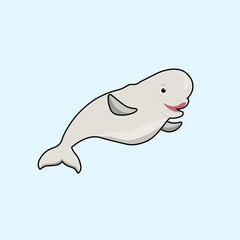 Animal Cute Cartoon Beluga Whale