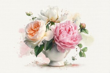 Delicate floral arrangement in a vintage style.