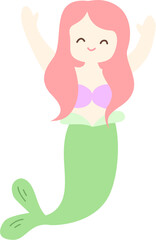Cute Mermaid Illustration