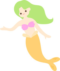Cute Mermaid Illustration