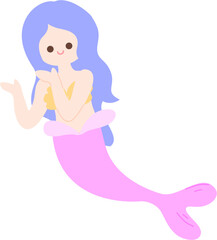 Cute Mermaid Illustration