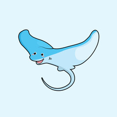 Animal Cute Cartoon Manta ray