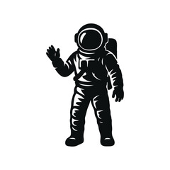silhouette of astronauts 