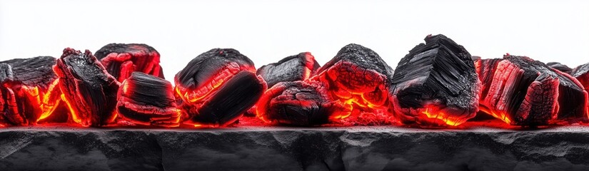 Abstract wallpaper featuring textured charred debris and glowing embers: post-apocalyptic or industrial design