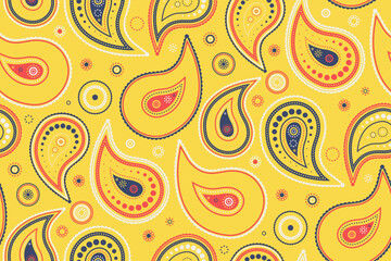 Poster custom by paisley simplicity. Surface ink on flower sketching. Retro eternity and wallpaper curtain.