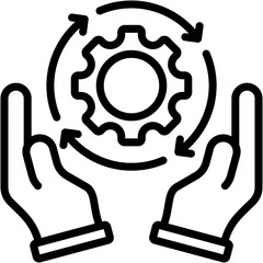 Change Management Lineal Icon Vector Illustration