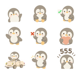 Adorable Penguin Doodle Collection