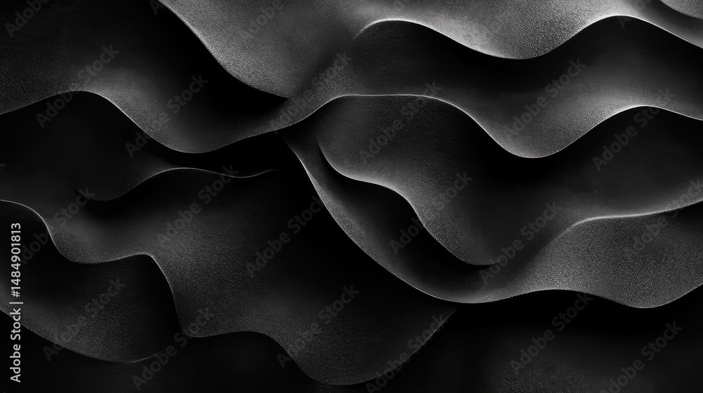 Poster abstract grayscale wave pattern with granular texture